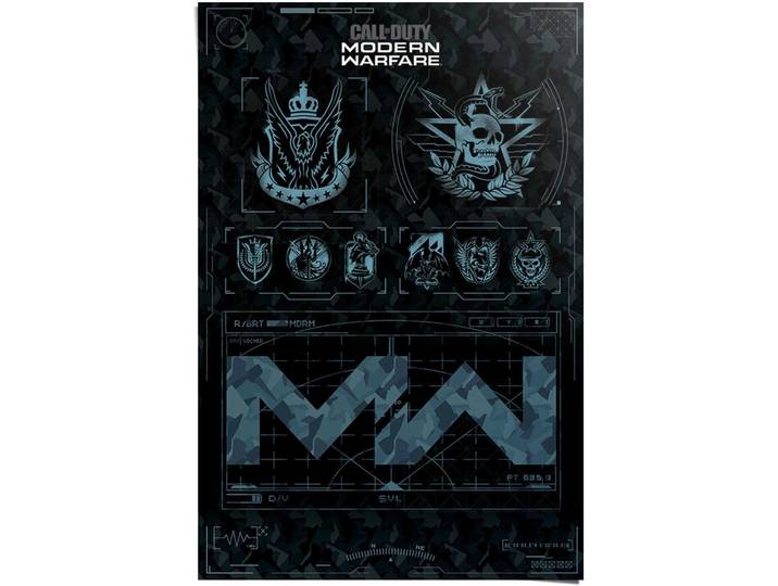 Poster REINDERS Call of Duty Modern Warfare Game , schwarz (farbe bild(er): schwarz), B:61cm H:91,5cm, Papier, Bilder, Poster