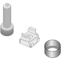 Schroff Montagematerial für 48,30cm (19")-Komponenten, M6, 32fach (26.14.0010), Serverschrank Zubehör