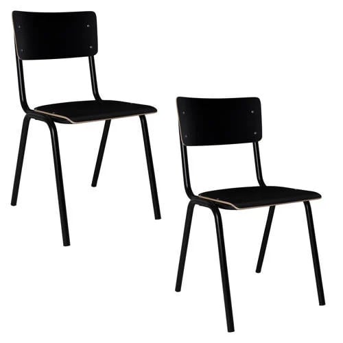 Zuiver Back To School eetkamerstoelen set van 4 stapelbaar
