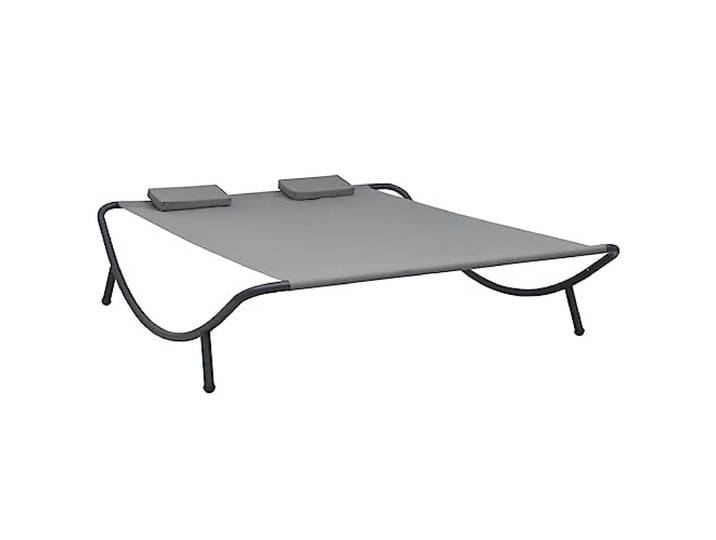 Chaise longue d extérieur Tissu Anthracite