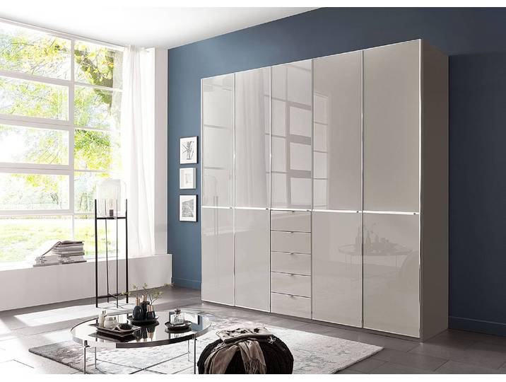Drehtürenschrank 246 x 236cm Grau/Sandgrau
