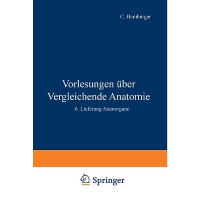 Vorlesungen Über Vergleichende Anatomie, Taschenbuch von Otto Bütschli,C. Hamburger,F. Blochmann,W. v. Buddenbrock, Springer Berlin, 978-3-642-98750-2