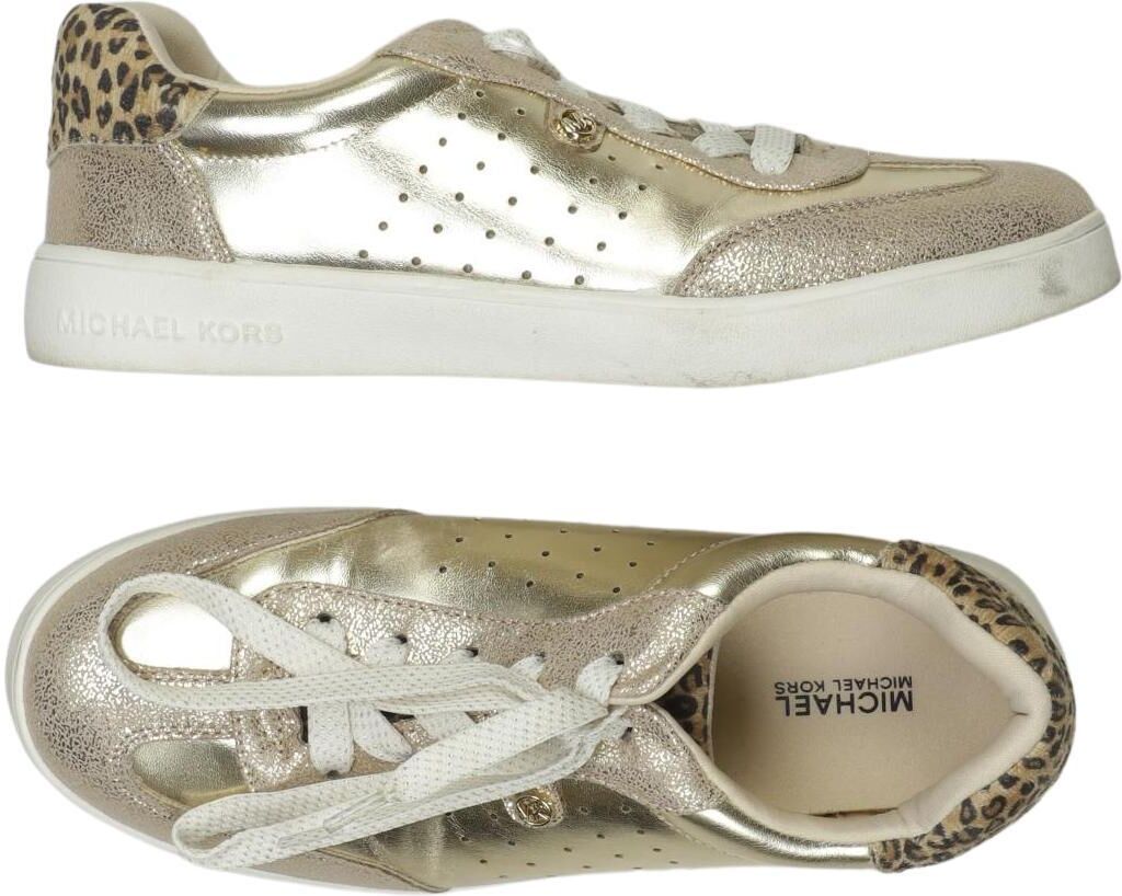 Michael Michael Kors Damen Sneaker, Gold, Gr. EU 36, Kunstleder - Second Hand