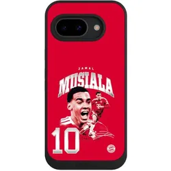 Nivocase Handyhülle für Google Pixel 9a Hülle NIVOpure Case Schwarz FC Bayern München FCB Jamal Musiala (Google Pixel 9a), Smartphone Hülle, Schwarz