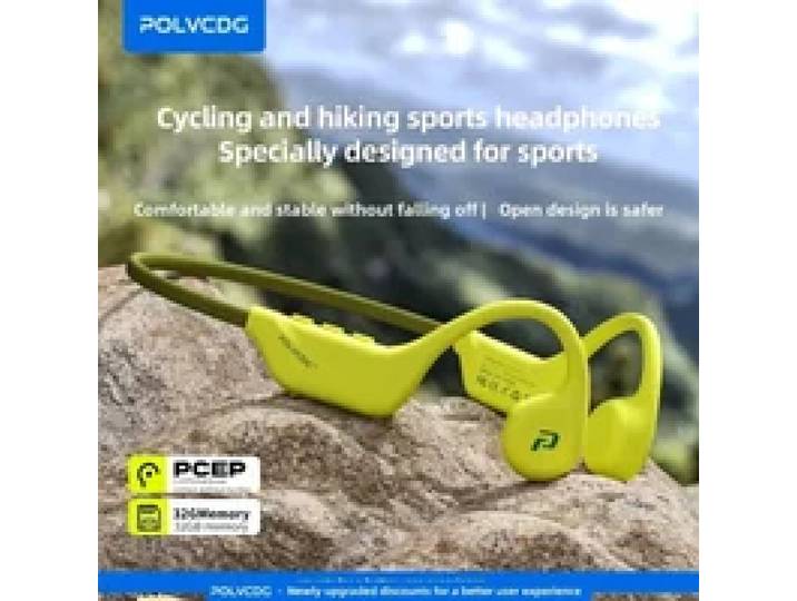 POLVCDG Open Bone Conduction Fiets-oordopjes Bluetooth 5.4 Oordopjes Buitensport Hardloop-oordopjes X1