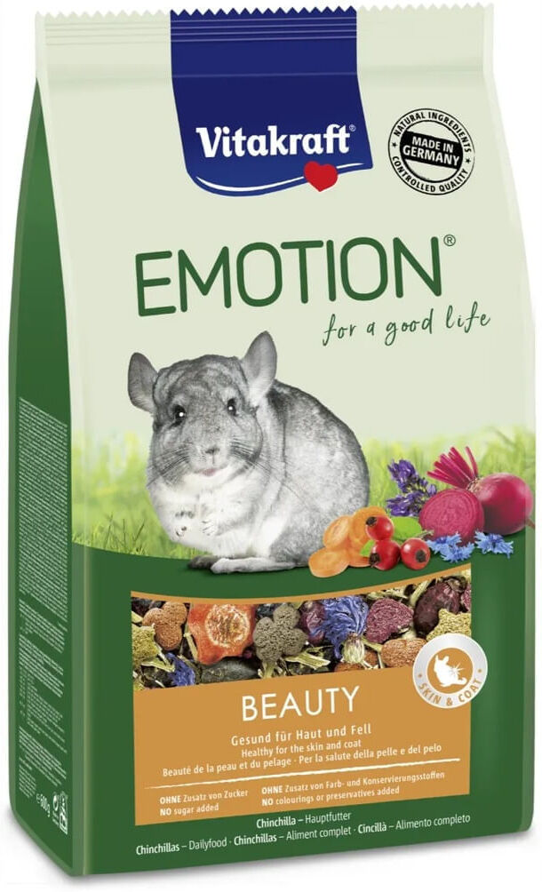 Vitakraft Emotion Beauty Mangime per Cincillà KIT RISPARMIO 6X600G