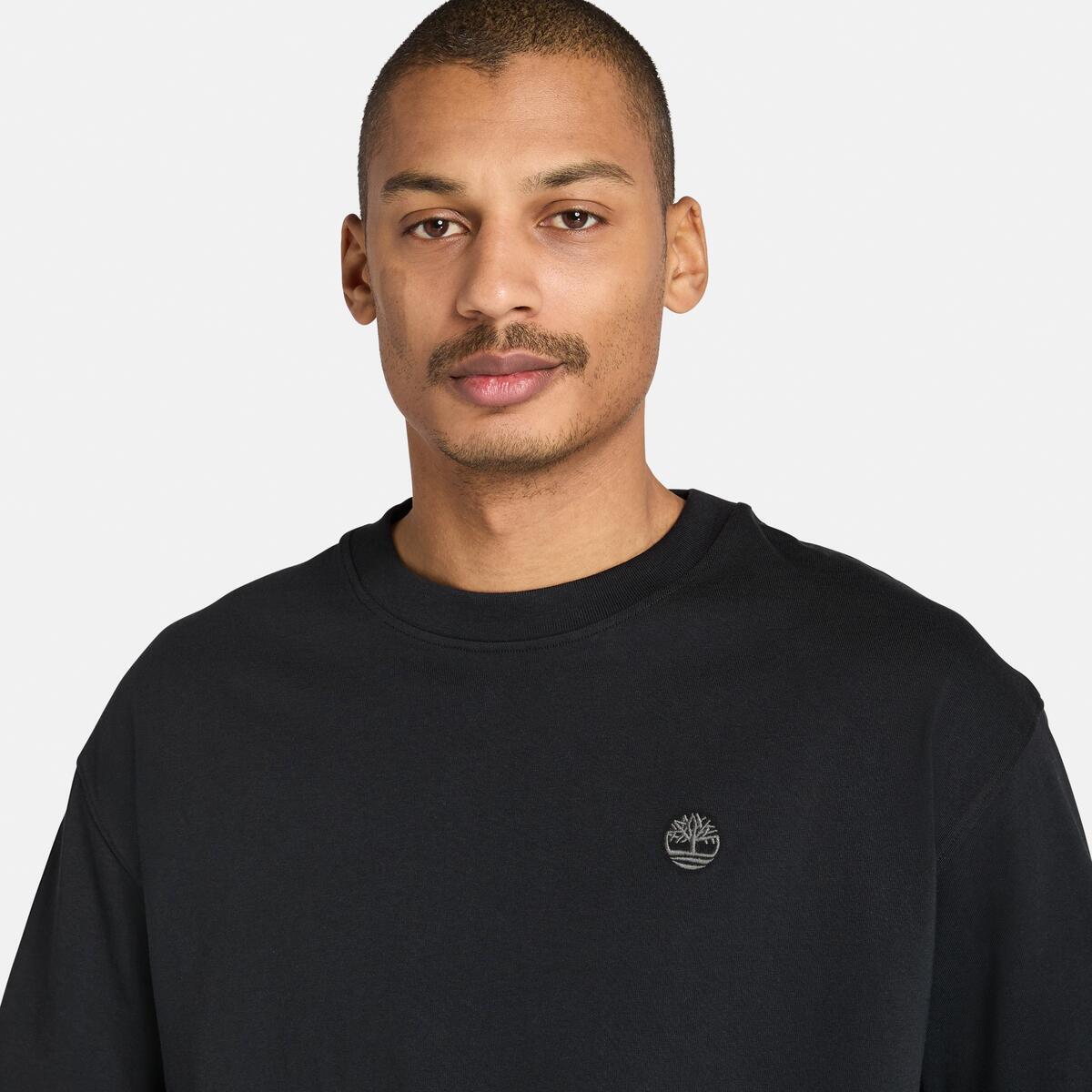 T-Shirt TIMBERLAND "DUNSTAN RIVER Short Sleeve Tee", Herren, Gr. L, schwarz, Obermaterial: 100% Baumwolle, Rundhals, Shirts T-Shirt, mit aufgesticktem Logo, Kurzarm-Design, aus Baumwolle schwarz L