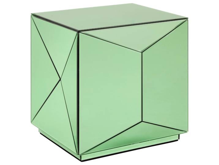 Novel Beistelltisch, Grün, Glas, quadratisch, 40x40x40 cm, Wohnzimmer, Wohnzimmertische, Beistelltische, Beistelltisch Glas
