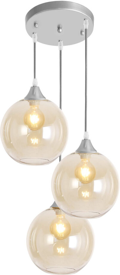 George Oliver Ber 3 - Light Cluster Pendant Amber/Silver