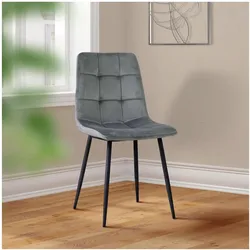 HTI-Living, Stühle, Esszimmerstuhl 4er Set Grau Mesa (4x)