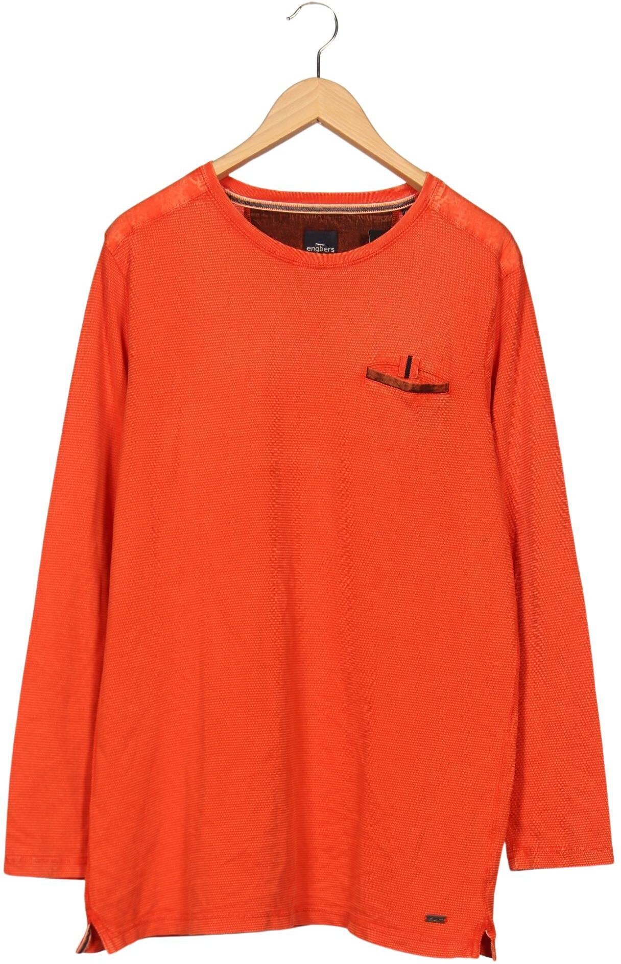 engbers Herren Langarmshirt, Orange, Gr. XL, Baumwolle - Second Hand