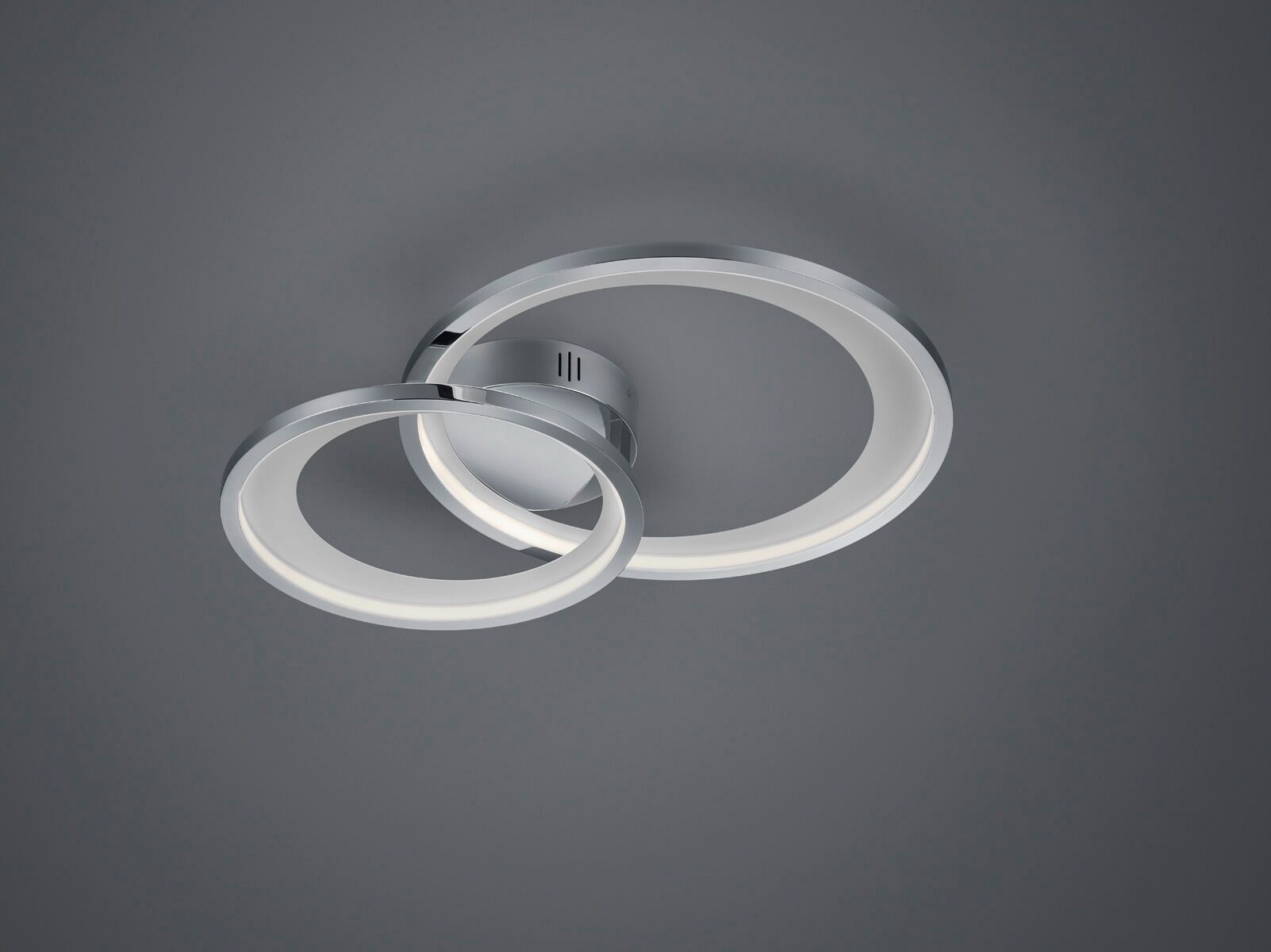 TRIO LEUCHTEN LED Deckenleuchte "Granada", grau (chromfarben), 1, H: 9cm, 1 Stk., Leuchten, LED Deckenlampe, LED Deckenleuchte