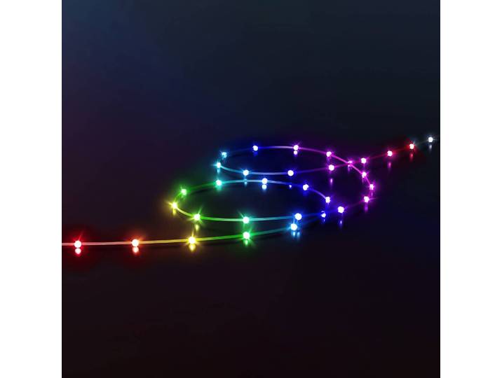 twinkly Twinkly Dots LED-Kette RGB, schwarz, IP44, 10m Dots, dimmbar, schwarz, Kunststoff