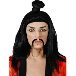 Maskworld Kung Fu Meister Perücke - Faschings Kostüm Perücke