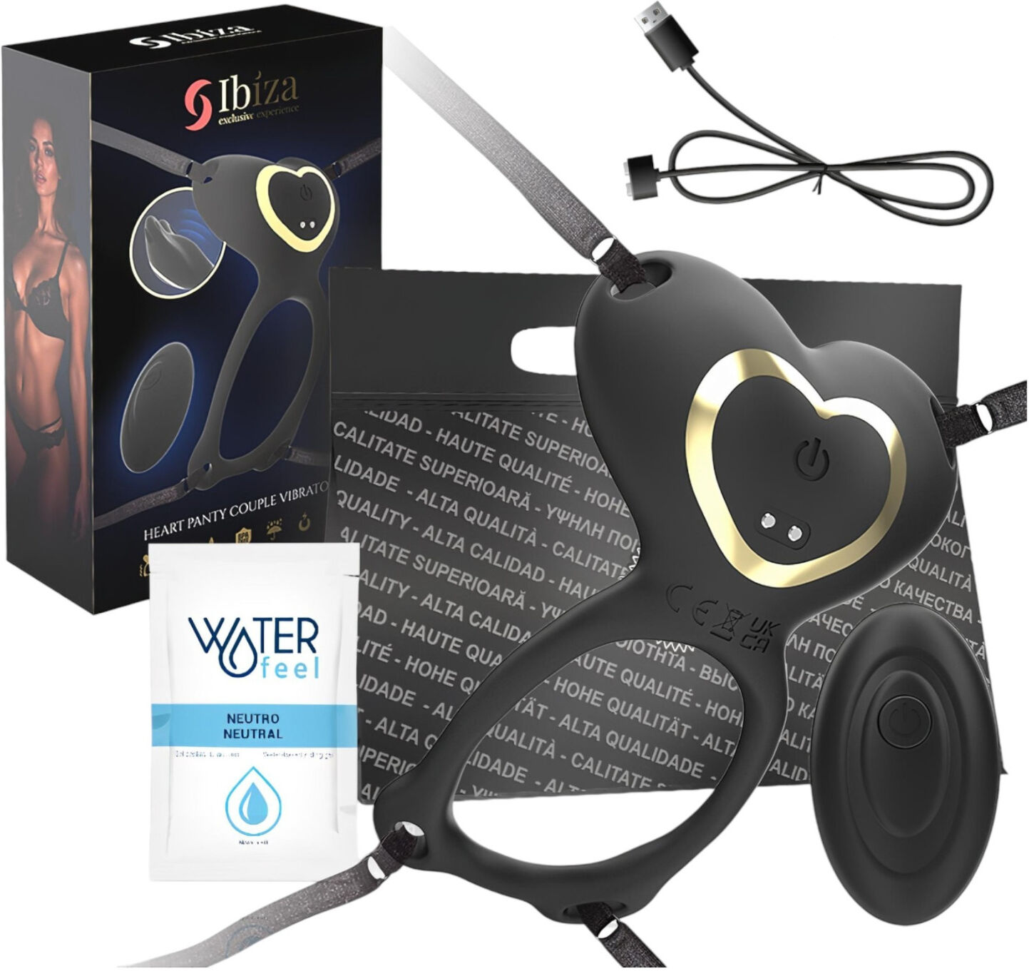 IBIZA - Strap-On Clitoral Vibrator (Black)