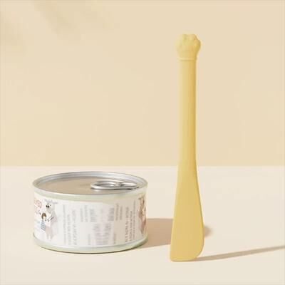Uplifted Goods Multi Functional Long Handle Pet Food Spoon yellow