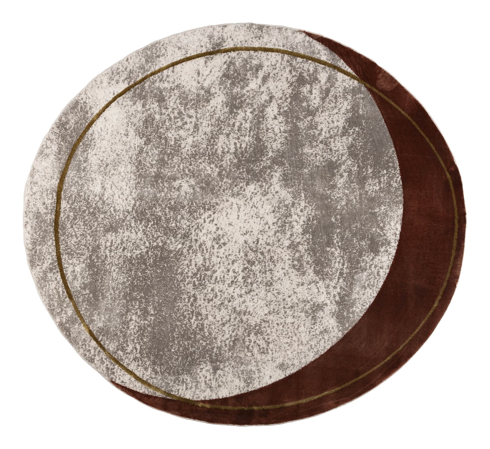 Zuiver Vloerkleed Noon Abstract Ovaal - Bruin - Polyester