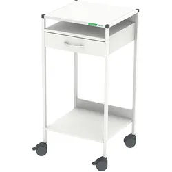 Steharbeitsplatz/Laptop-Wagen 08/16 Wagen 45, weiß