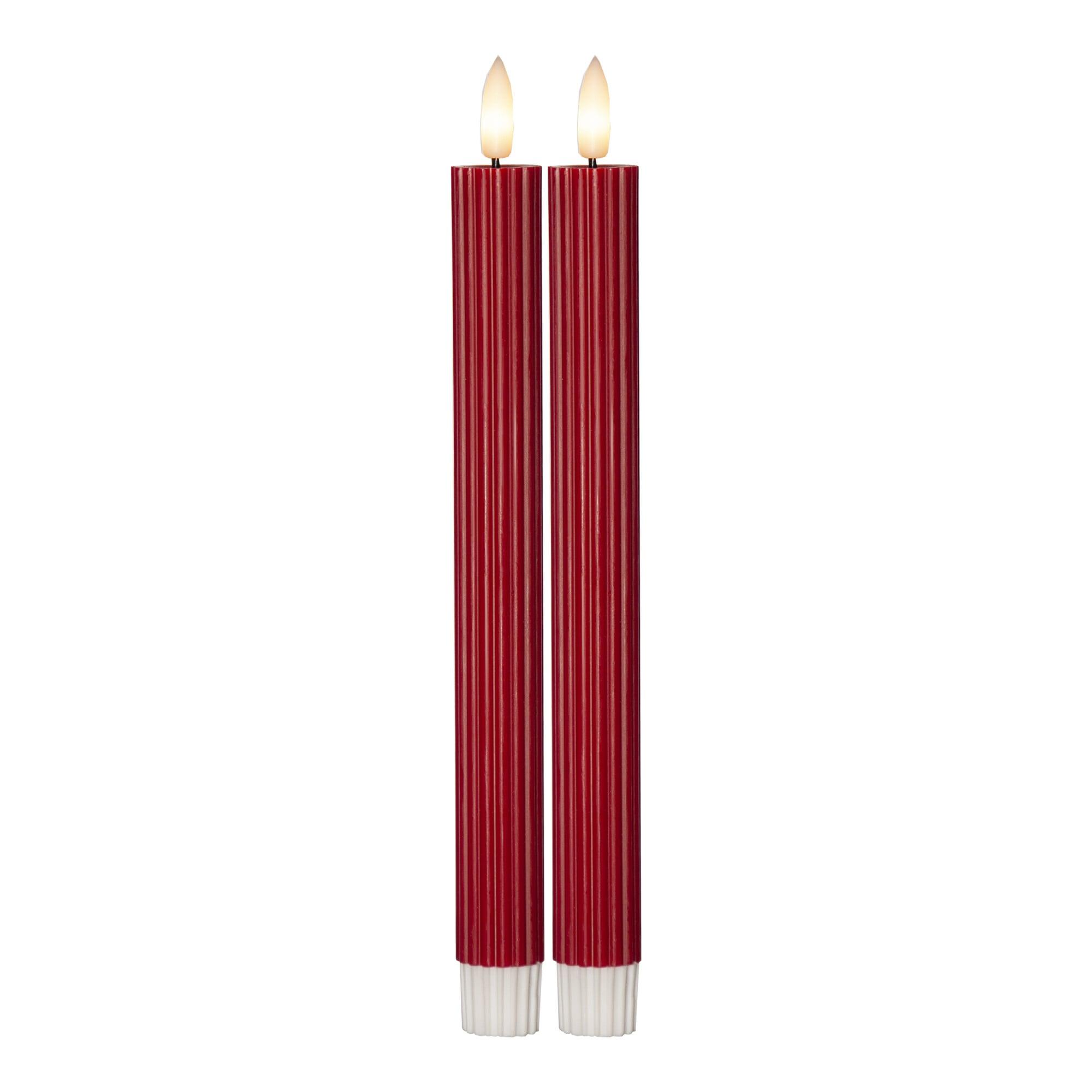 Star LED-Wachskerze 2er-Set rot 061-75)