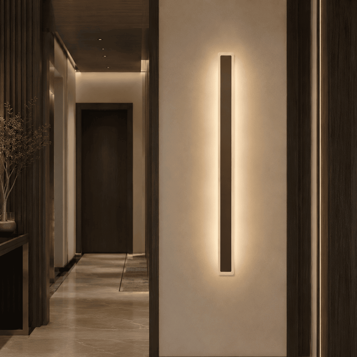 VTAC Applique Linéaire Murale LED 10W Couleur Cuir IP65 60cm - Blanc Chaud 2300K - 3500K