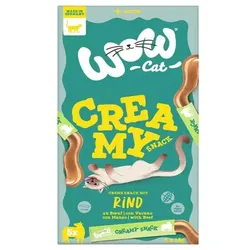 WOW Creamy Snack 11 x 5 x 15g Katzensnack Rind-Sparpaket