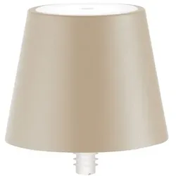Poldina STOPPER Zafferano LED-Lampe, wiederaufladbar und tragbar, Sandfarbe mit einer Akkulaufzeit von bis zu 12 Stunden