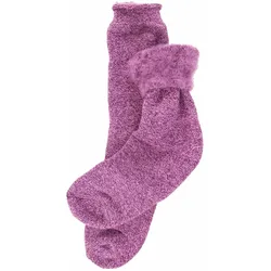 Antonio Kuschelige Hüttensocken im Norweger Design Gr. 35-42 - Purple