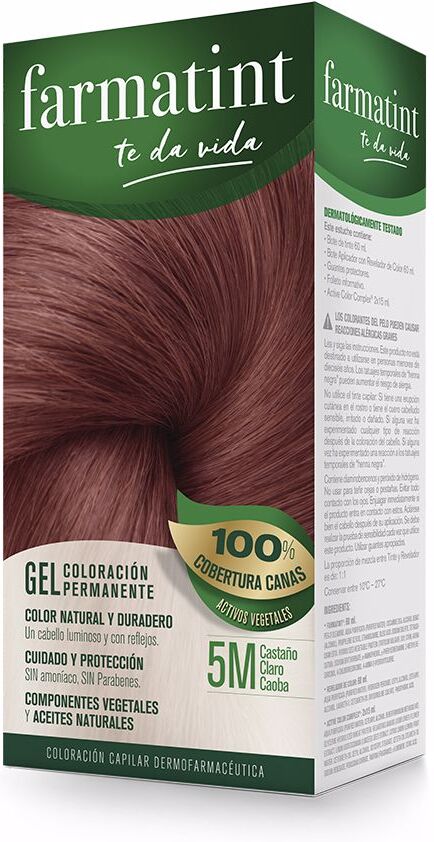 Farmatint Gel coloración permanente #5m-castaño claro caoba
