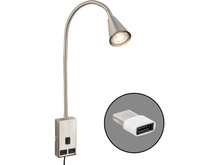 Wandlampe Justra Nickel matt Metall H 42.5 cm