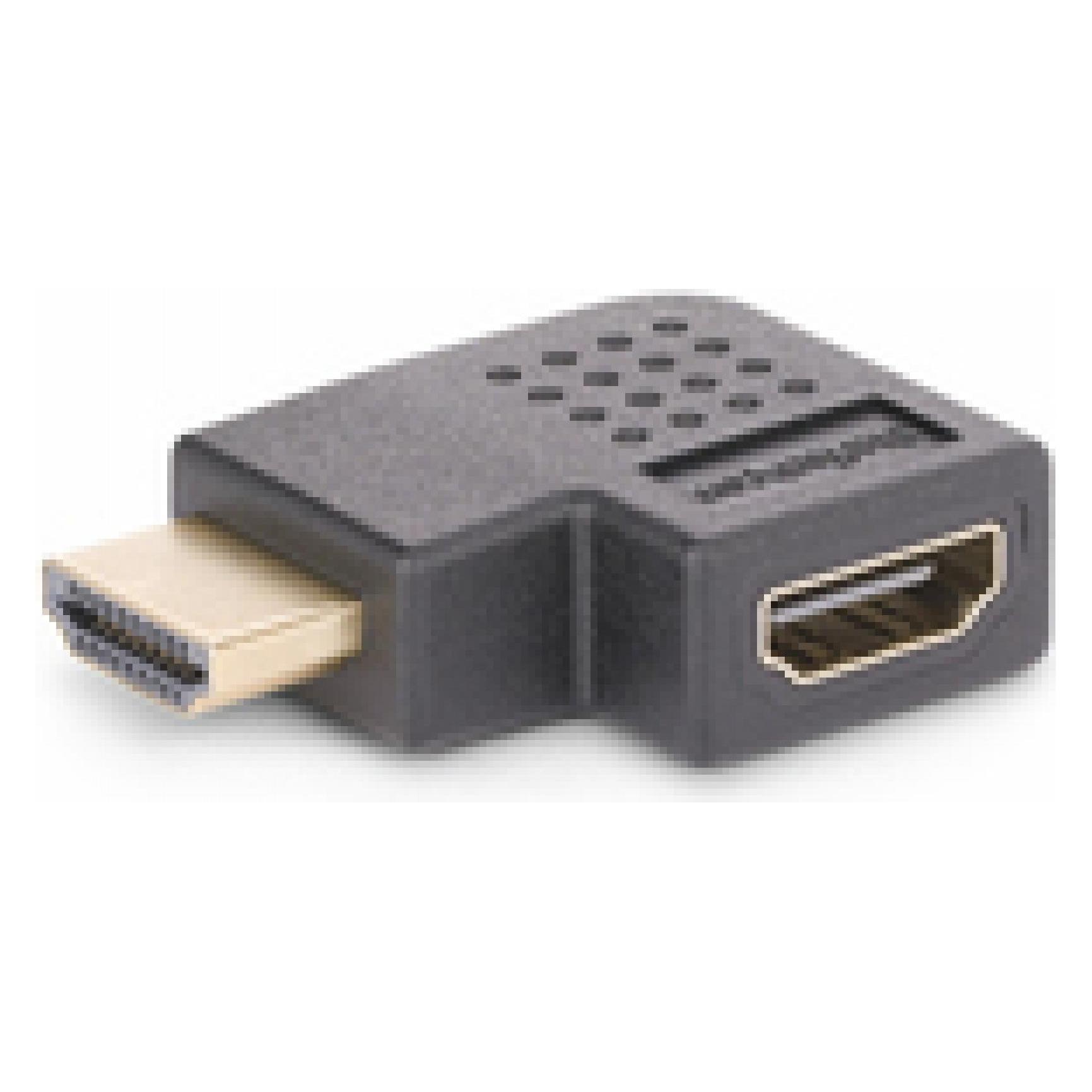 StarTech com HDMI Winkelstecker, Horizontaler 90 Grad HDMI 2.0 Port Saver/HDMI Adapter, 4K 60Hz High (HDMI, HDMI) (HDMI2HDMIMFRA)