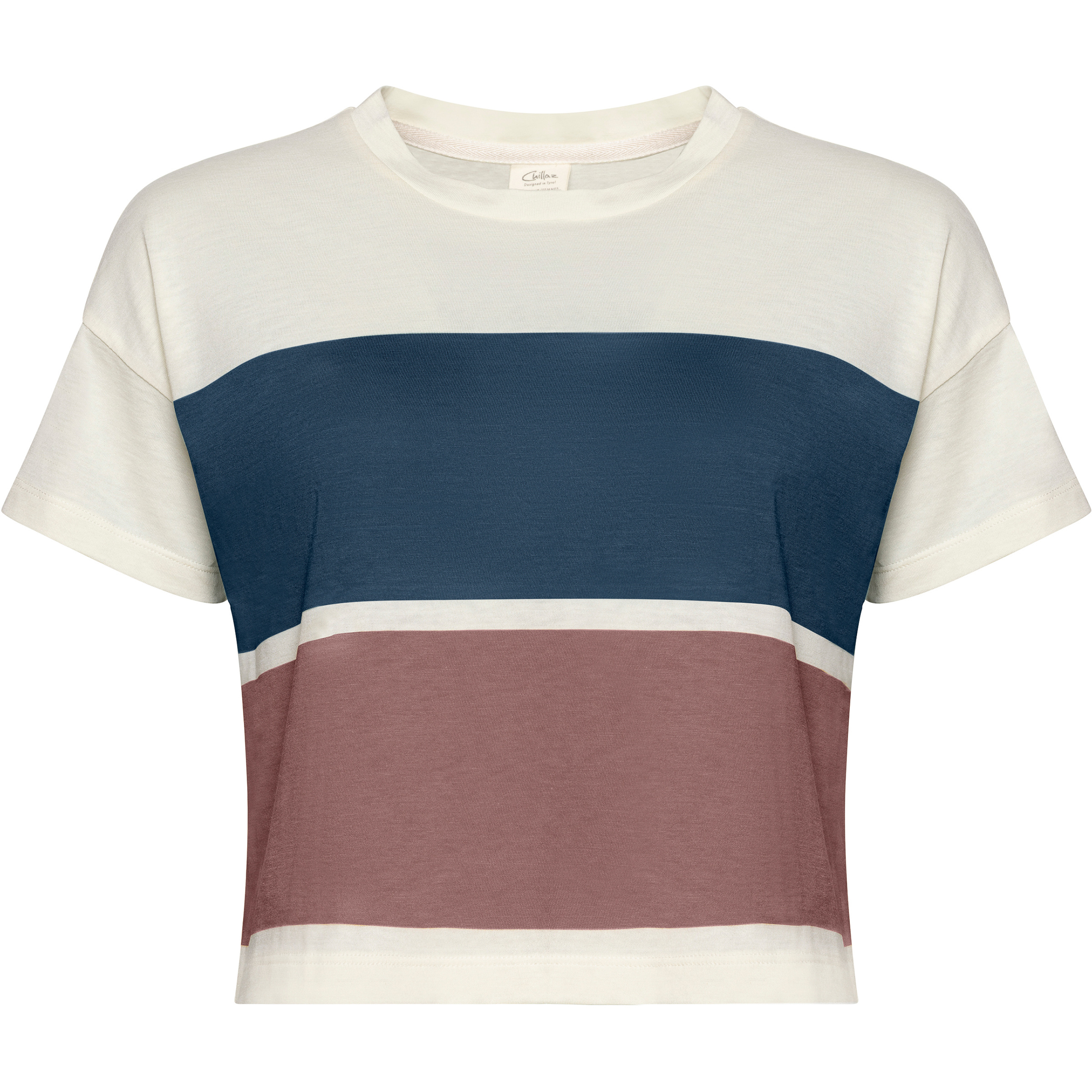 Chillaz Paris Color Block Damen T-Shirts beige Größe L Bouldern | Lifestyle Hautfreundlich