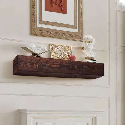 Tools, Home & Hobby 60 Inch Floating Fireplace Mantel Rustic Brown Wood Mantel Shelf For Farmhouse Wall Decor 60 Inch Floating Fireplace Mantel Rustic Brown Wood Mantel Shelf For Farmhouse Wall Decor