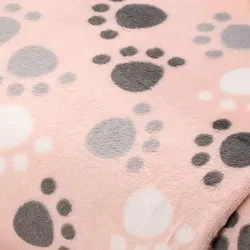 Wellness-Fleece "Tatzen", rosa/grau