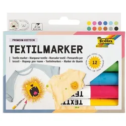 folia 12er-Set Textilmarker
