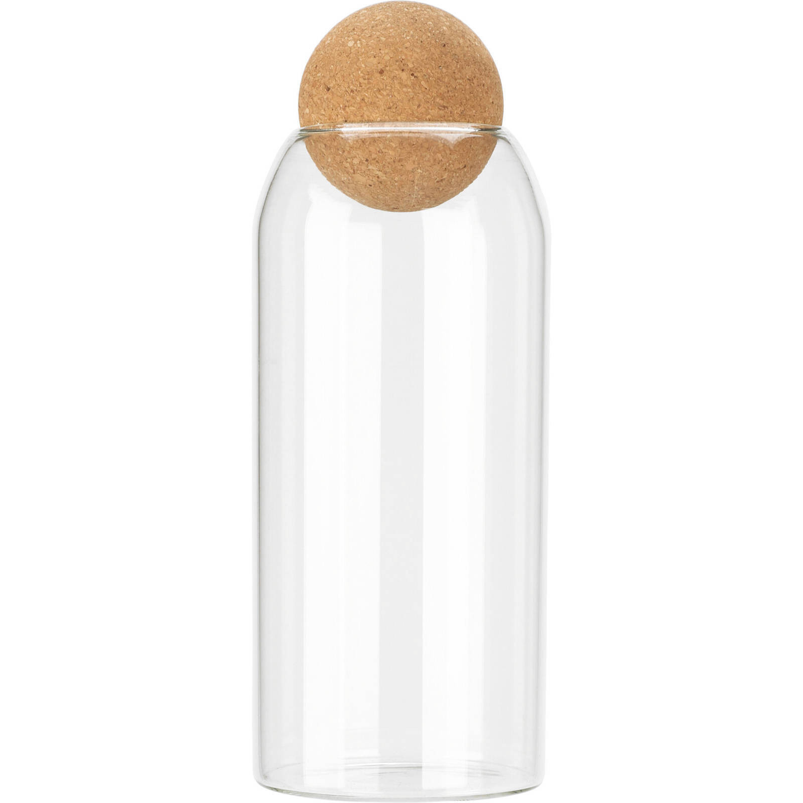 EH Excellent Houseware Glazen vaas met decoratieve kurkstop