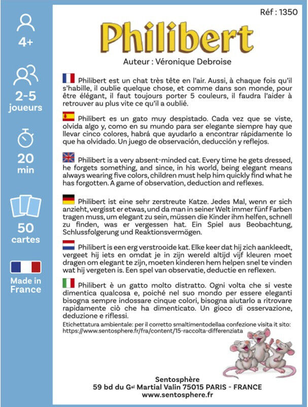 SentoSphère Jeu de cartes - Philibert