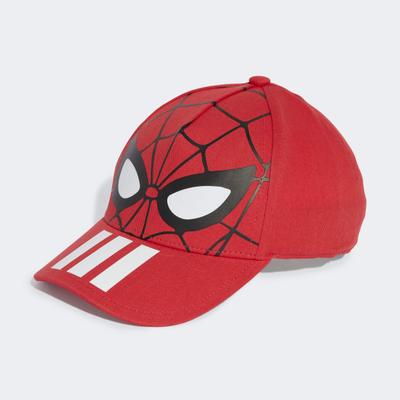 Beanie ADIDAS PERFORMANCE "ADIDAS MARVEL SPIDER-MAN KIDS", Jungen, rot (pure ruby), Obermaterial: 100% Baumwolle, Mützen Beanie