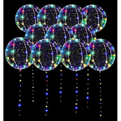 10 stücke led ballon leuchtende party 16 bunte luftballons hochzeit liefert wohnheim party dekoration transparente blase dekoration geburtstag hochzeit led luftballons lichterketten