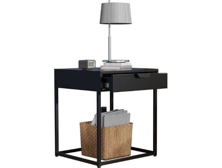 Metalen nachtkastje Bijzettafel Lade Console Nachtkastje Flokas S