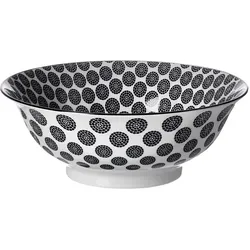 Ritzenhoff & Breker Schale Takeo Circles Ø 21 cm Porzellan Schwarz XL (Extra Large)