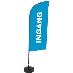 Beachflag Alu Wind Komplett-Set Eingang Blau Niederländisch