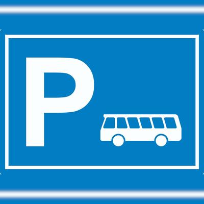 HB-Druck Bus Reisebus Parkplatz Aufkleber waagerecht A0 (841x1189mm)