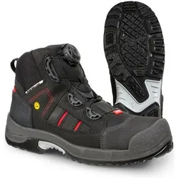Jalas, Sicherheitsschuhe, 1718 Black, Grey, Red ESD Safe Aluminium Toe Capped Unisex Ankle Safety Boots, UK 8, EU 42 (S3, 42)