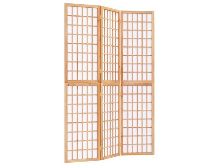 furnicato Paravent Faltbarer mit Shoji-Design aus massivem Tannenholz 120x170 cm (1 St), Lichtdurchlässiger Raumteiler mit Shoji-Papier, klappbar und stabil