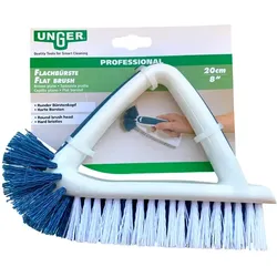 Unger 79095 Flachbürste weiß 200 mm Fugenbürste für hartnäckigen & schwer erreichbaren Schmutz, ergonomisch