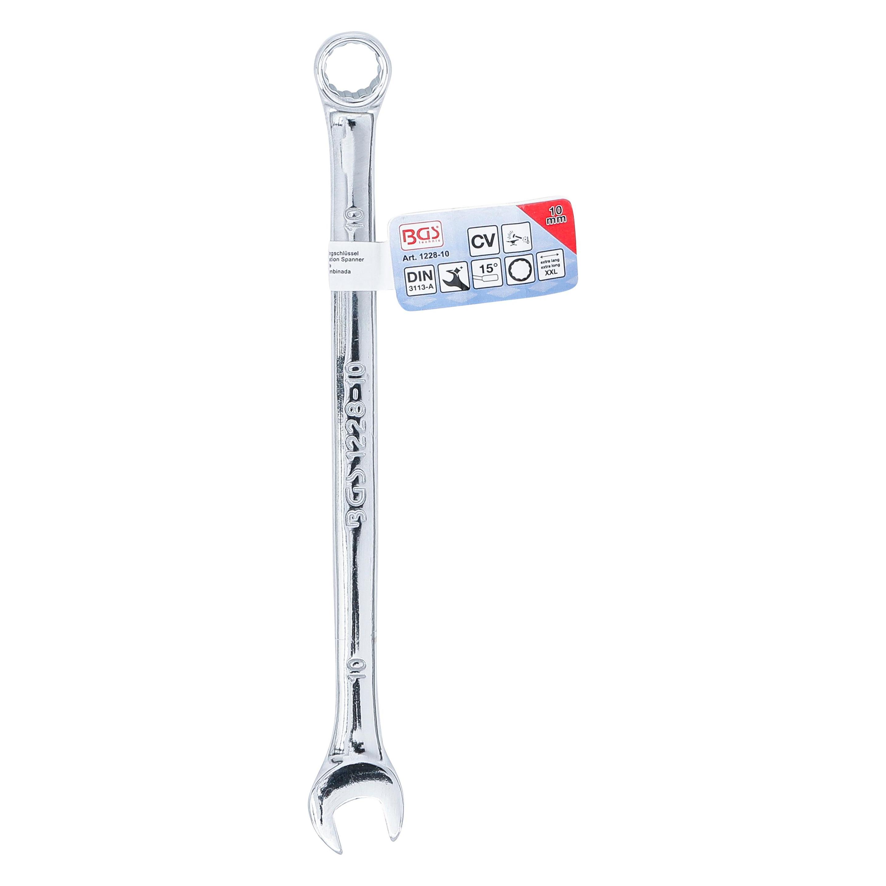 BGS Maul-Ringschlüssel extra lang SW 10 mm (10 mm) (1228-10)