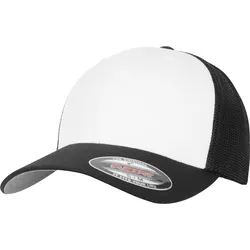 Flexfit Mesh Colored Front Cap, black/white/black, S/M
