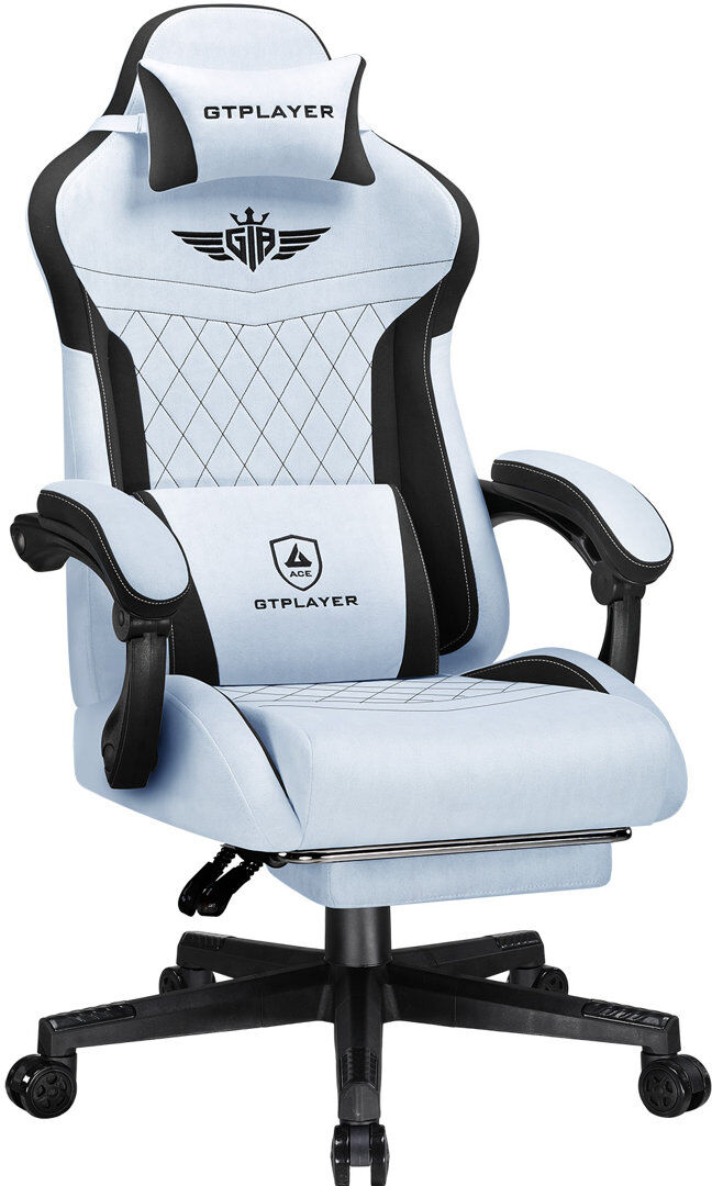Metro Lane Adjustable Swiveling PC & Racing Game Chair Navy 130cm H X 50cm W X 50cm D
