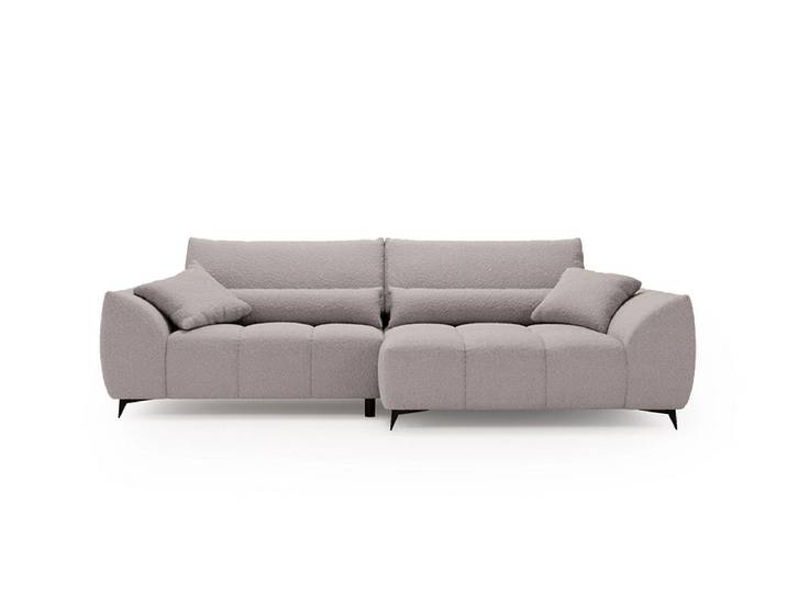 Ecksofa MIRANDA Stoff beton grau