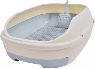 Inspire Curations CleanFlow XL Semi Closed Drawer Cat Litter Box grey Blue s 51x40.5x20.5cm